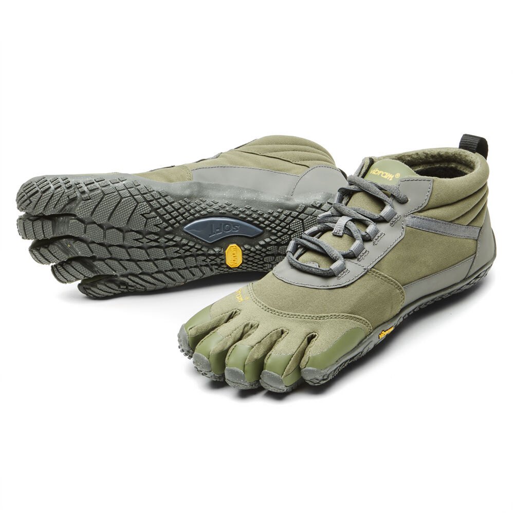 Vibram Five Fingers Womens V-Trek Insulated - Running Shoes Olive - DTE389640